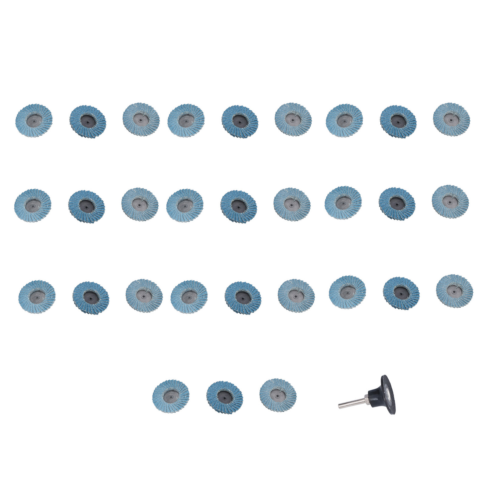 31 Flache Lamellenscheiben Von 5 Cm (2 Zoll) Durchmesser Aus Blauem Zirkonoxid Und Aluminiumoxid, Körnung 40/60/80, Zum Schleifen, Mischen Und Polieren.