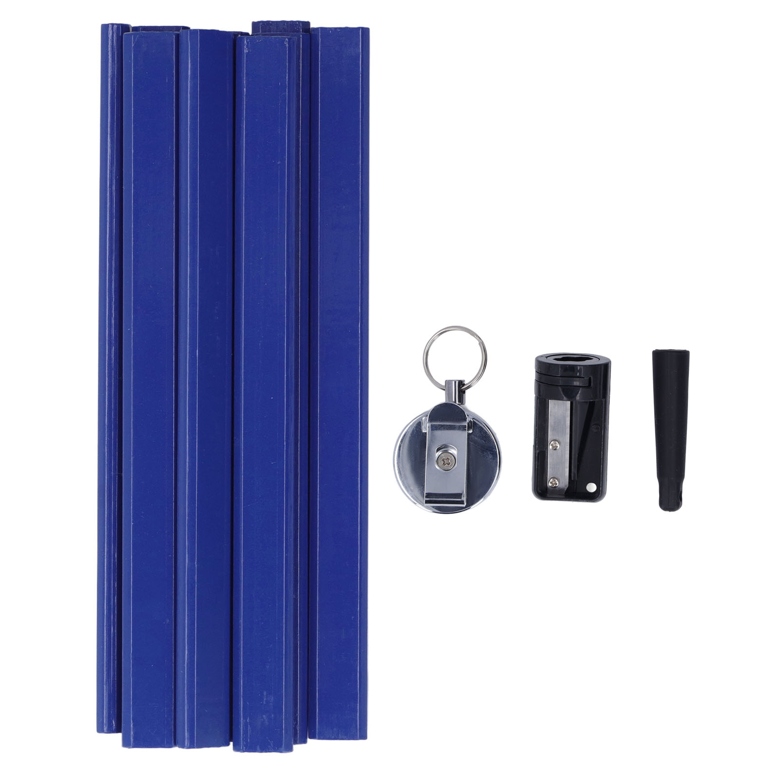 Set Aus 18 Cm Langen Zimmermannsbleistiften Mit Anspitzer, Achteckigem Flachbleistift Für Holzarbeiten, Anreißbleistift Für Tischlerarbeiten