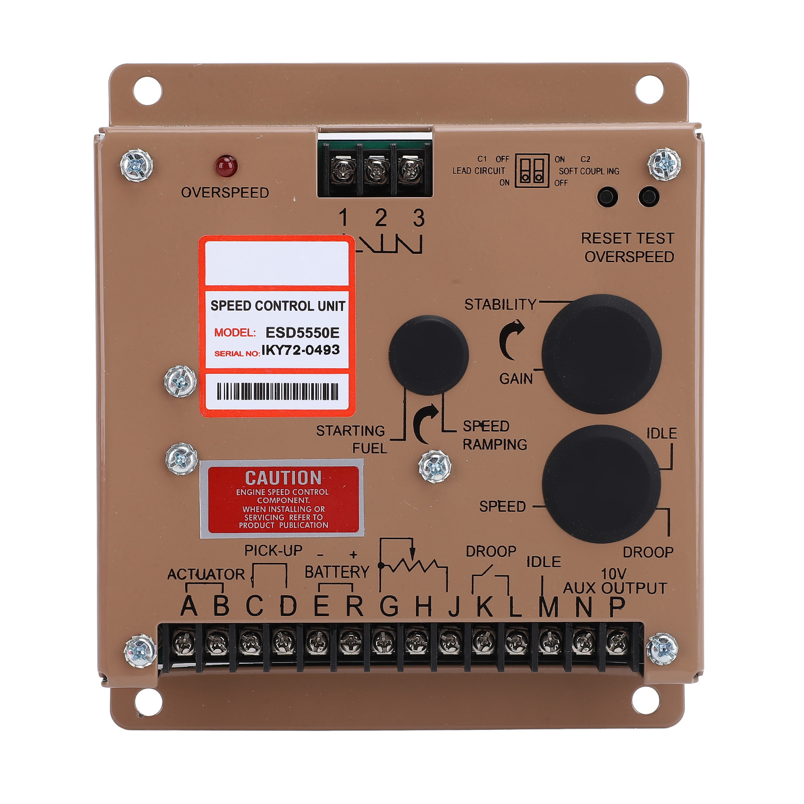 Esd5550e Generator-motor-drehzahlregler, Digitalanzeige, 12-24v Elektronischer Motor-drehzahlregler