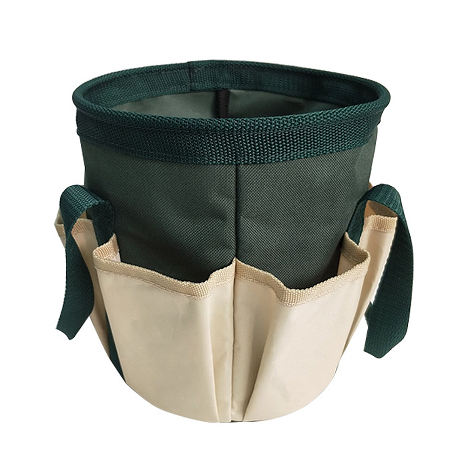 Dunkelgrüne Gartengerätetasche 19 X 19 X 21,5 Cm, Praktische 6-taschen-aufbewahrungstasche Aus Oxford-gewebe