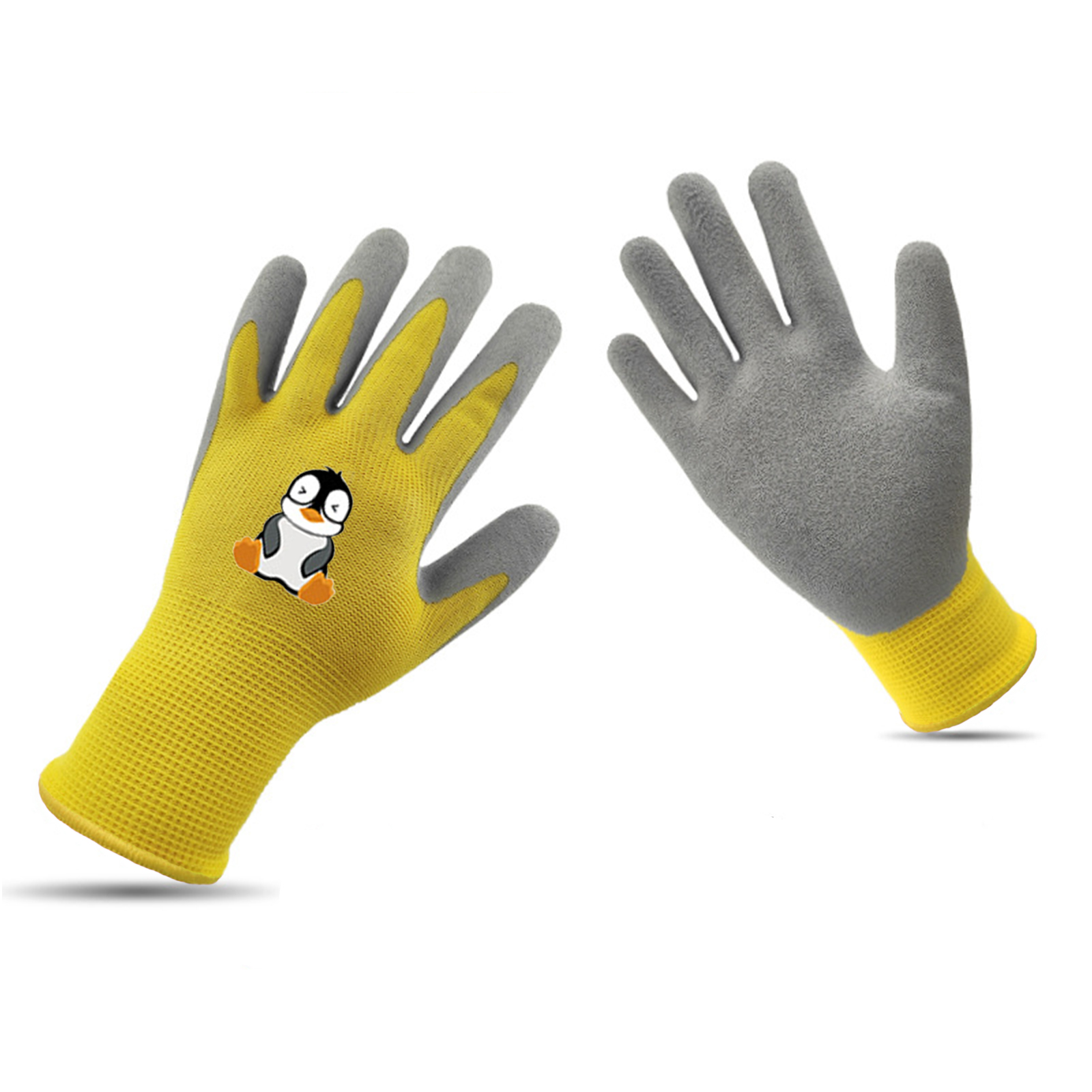 Kinder-gartenhandschuhe, Leuchtende Farben, Niedliches Pinguin-design, Rutschfest, Reduzieren Die Ermüdung Der Hände, Für Kinder Von 5-7 Jahren, Gelb