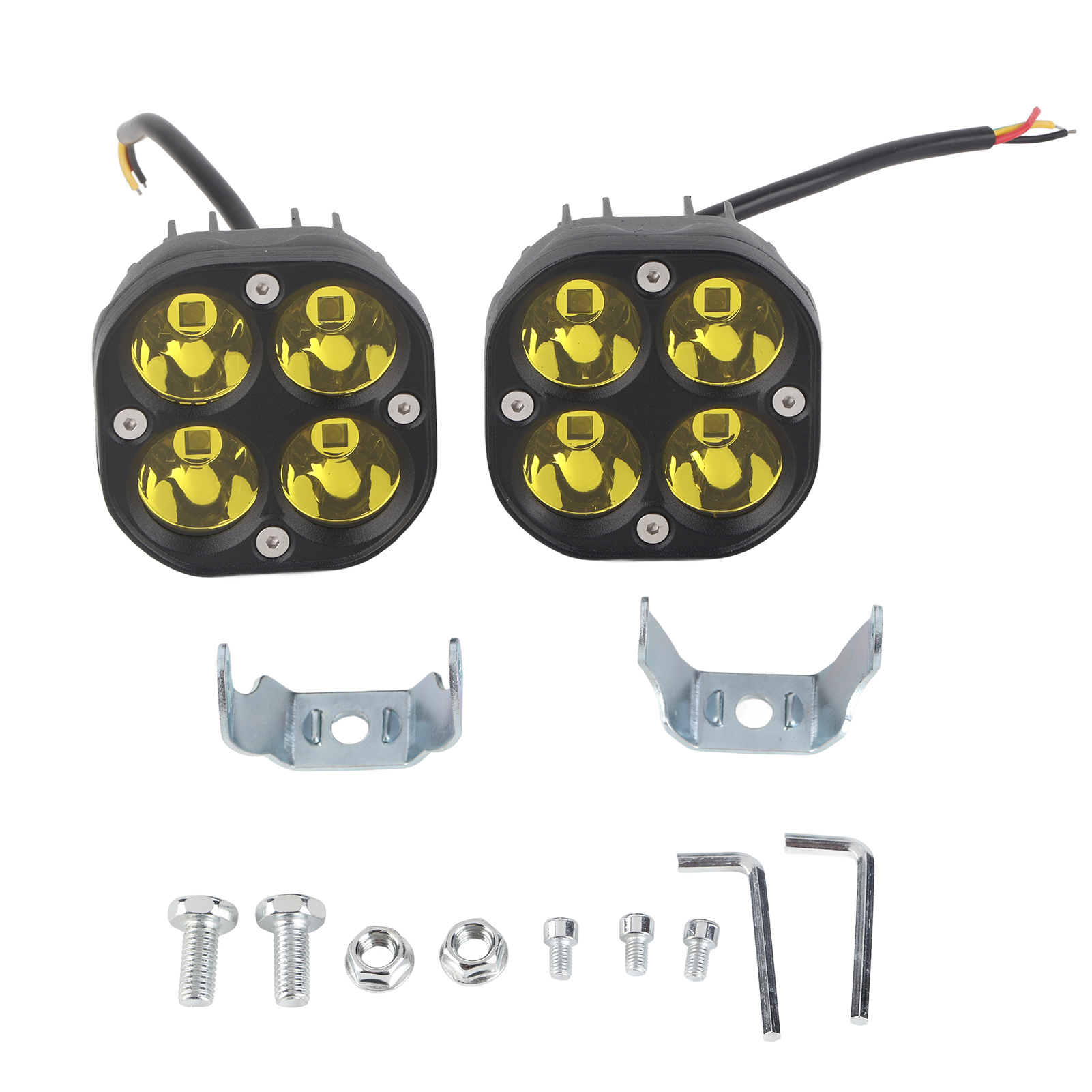 Set Aus 2 Led-arbeitsscheinwerfern, 2 Beleuchtungsmodi, Hohe Helligkeit, Ip68 Wasserdicht, Für Geländefahrzeuge (suvs, Quads, Lkws) 9-24 V Dc.