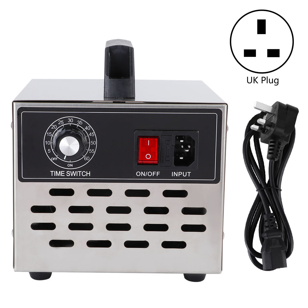 20-g-timer, Edelstahl, Heimozongenerator, Luftreiniger, Ozonisator, 220-v-stecker (uk)