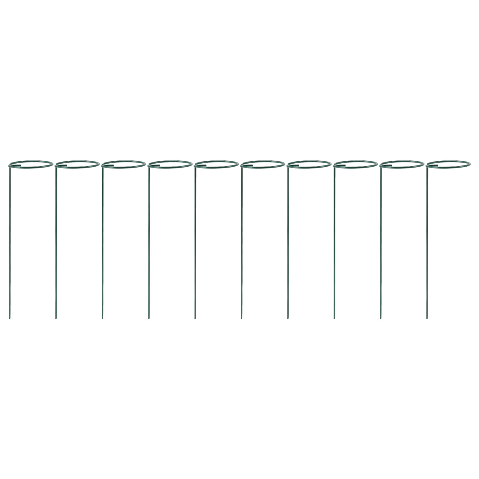Set Mit 10 Metallspalieren Für Topfpflanzen, 25 Cm Lang, Grün, Für Kleine Gärten, Rasenflächen, Terrassen Und Patios.