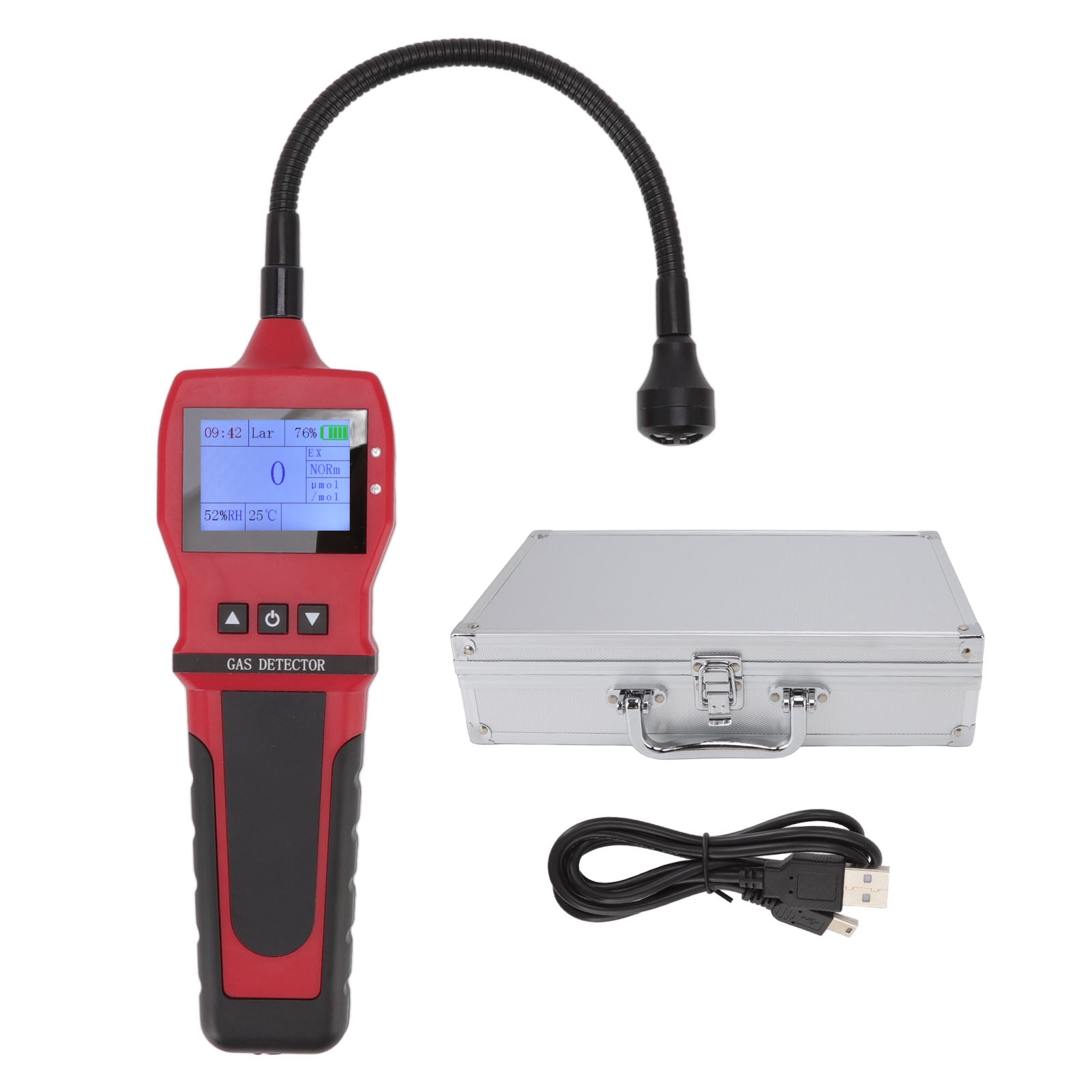Tragbarer 5v-, Usb-, Rotgasdetektor Mit Farbdisplay Für Die Chemie- Und Kältemittelindustrie.
