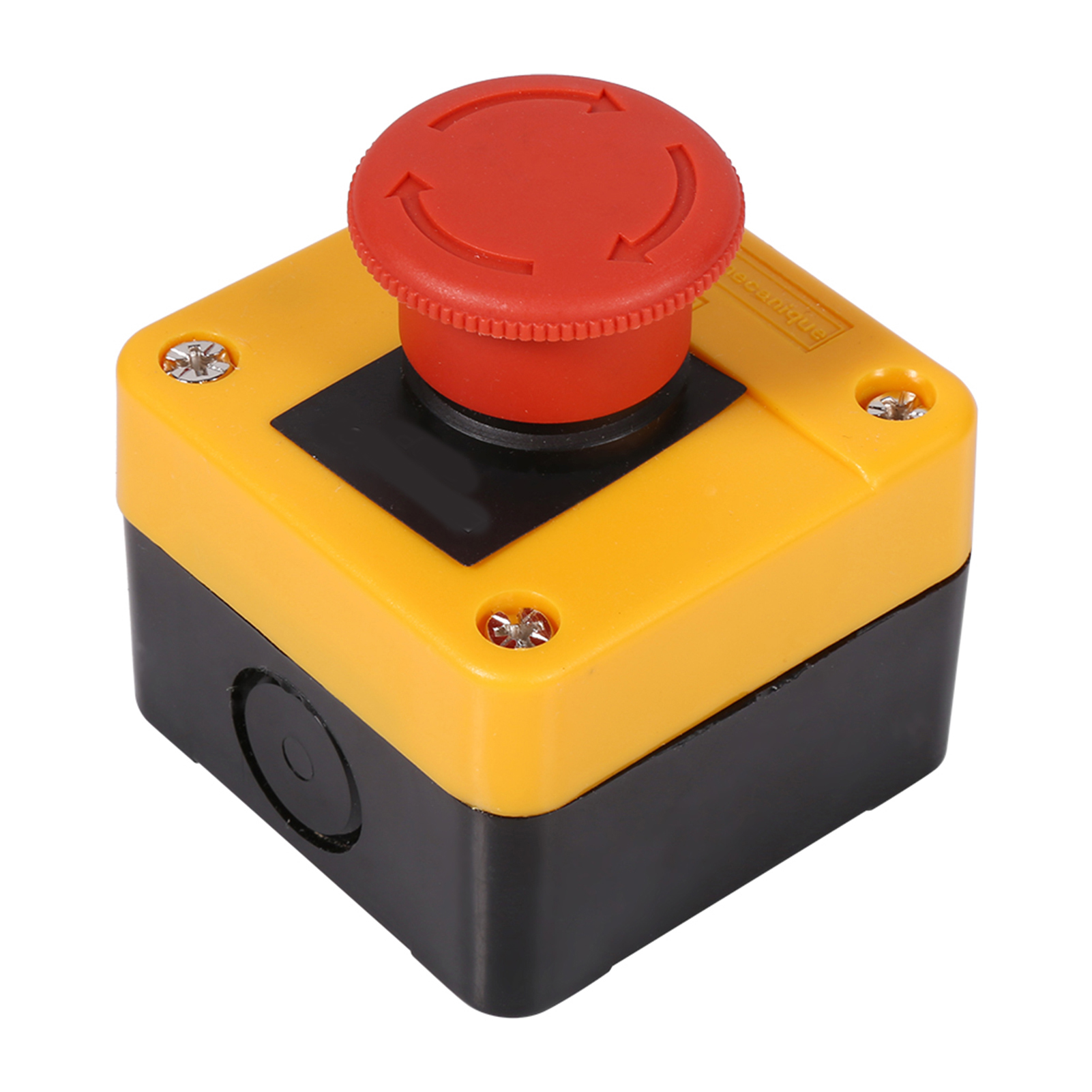 Not-aus-pilz-drucktaster, Rotes Kunststoffgehäuse, 660 V, 10 A, Neu