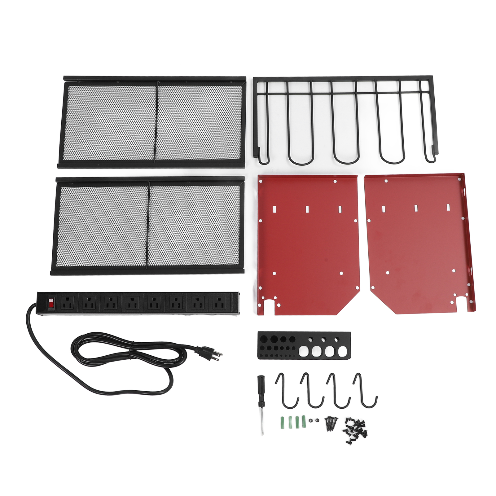 Wandmontierter Organizer Für Elektrowerkzeuge, Halterung Für 4 Bohrmaschinen, 8 Steckschlüssel, Verstellbares, Wandmontiertes Garagen-werkzeugregal Mit Ladestation, Schraubendreher- Und Bohrmaschinenh