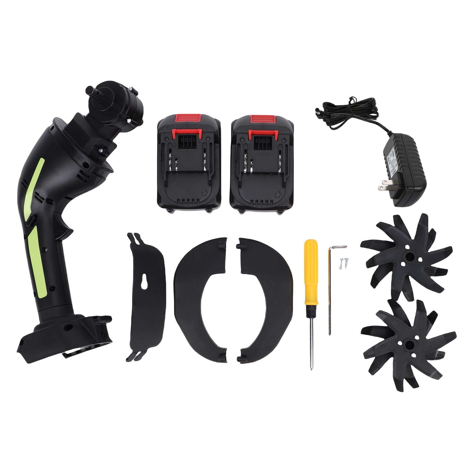 Akkubetriebene Gartenfräse Mit Ladegerät, Akkubetriebene Elektrische Gartenfräse Für Garten- Und Bodenarbeiten, Amerikanischer Stecker.
