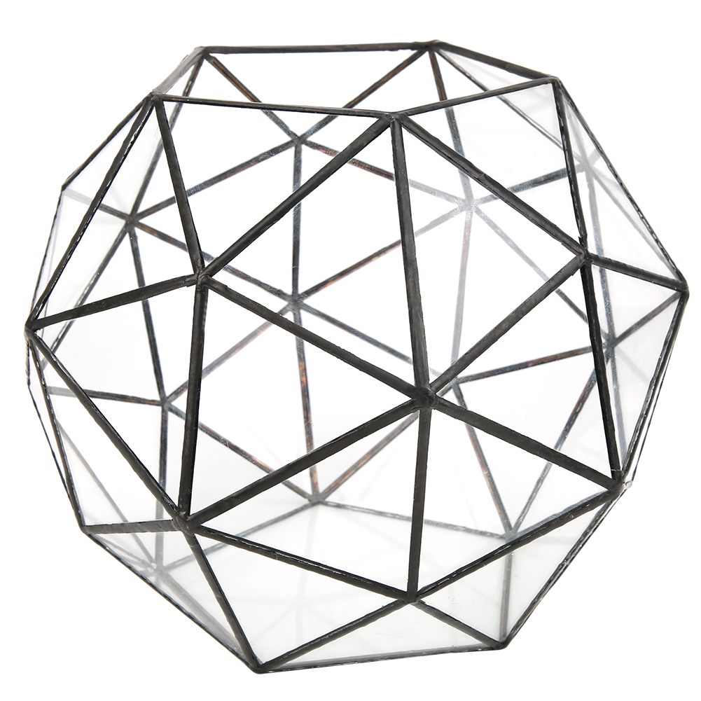 Eleganter Geometrischer Glasblumentopf, Pflanzenständer, Gartenaccessoires
