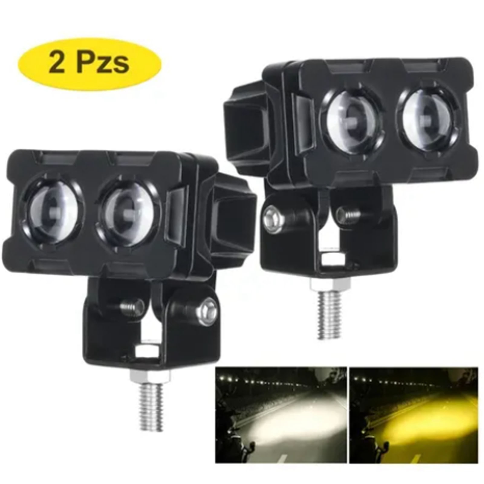 Set Mit 2 Led-nebelscheinwerfern Für Motorräder, Rost- Und Stoßfest, Leistungsstarke Beleuchtung Und Wärmeableitung, Kompatibel Mit 9-30v Dc-fahrzeugen.