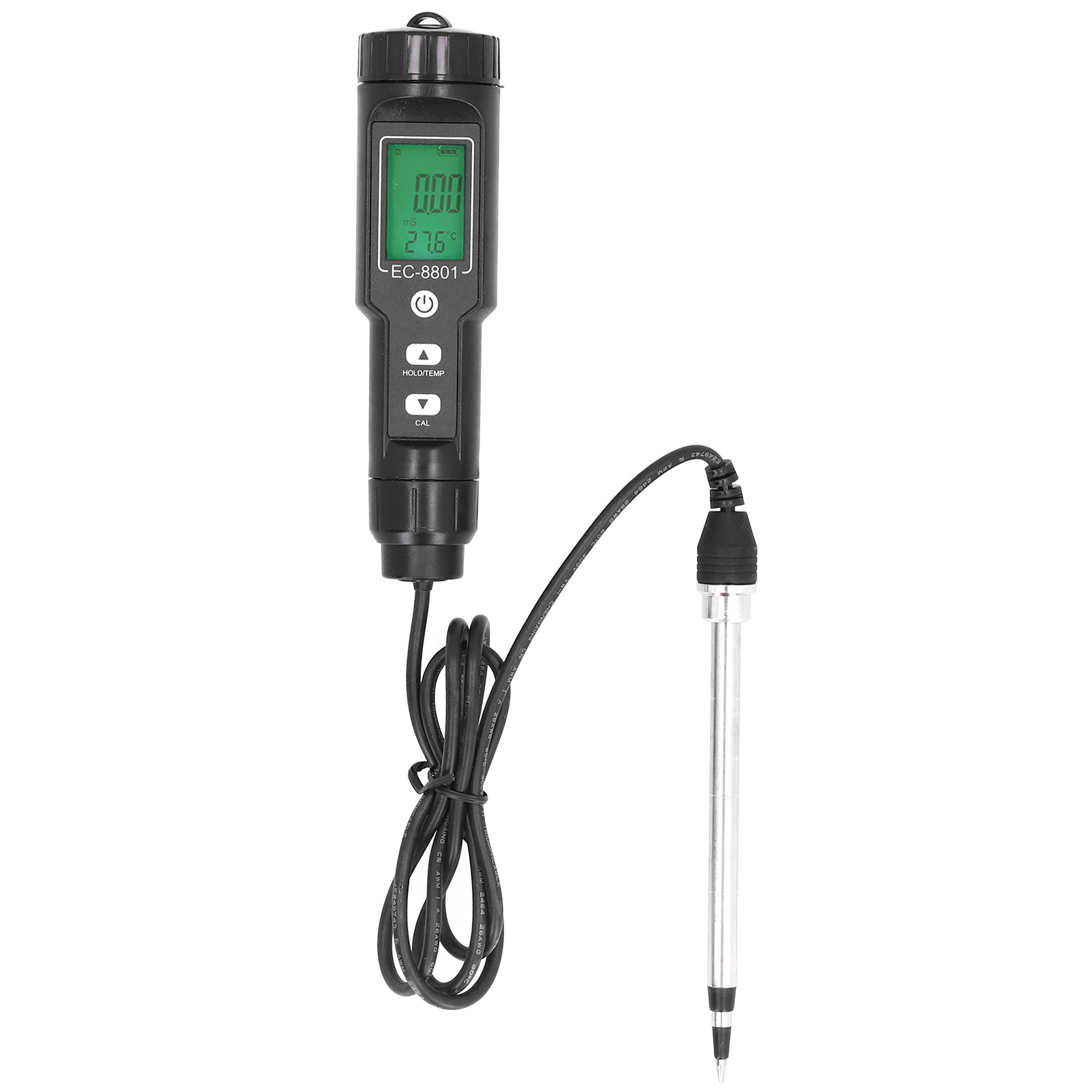 Tragbares Gerät Zur Messung Der Elektrischen Leitfähigkeit Und Der Bodentemperatur Mit Hintergrundbeleuchtung Für Die Hydrokultur.