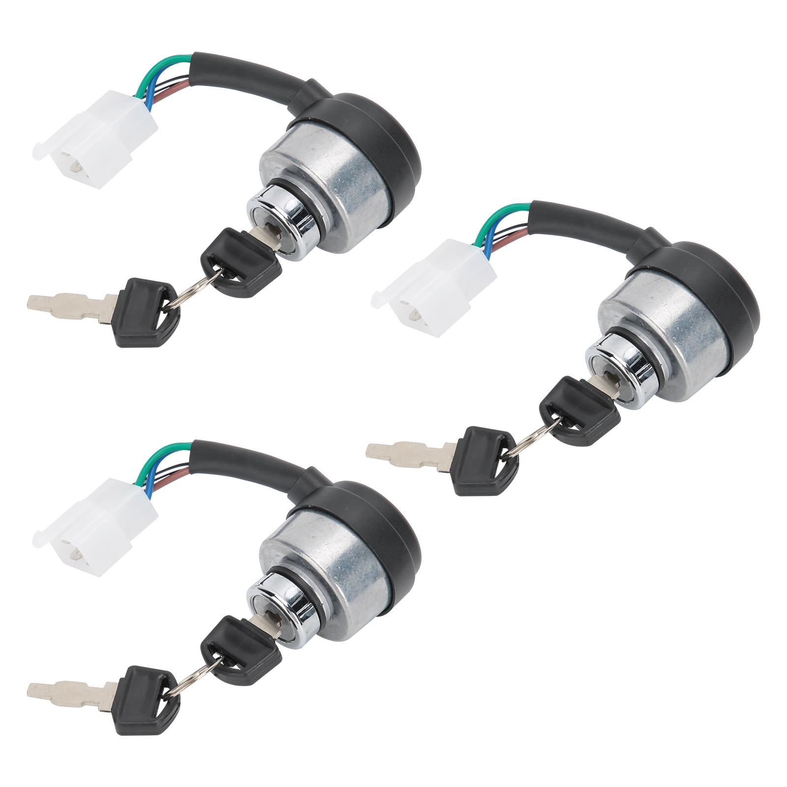 Satz Mit 3 Elektrischen Türschlössern, 4-adrigem Zündschalter Und Schlüsseln Für 168f/170f/gx160/gx200/gx210