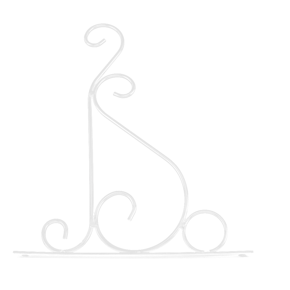 Wandmontierter Pflanzenhänger Aus Eisen, Blumenhaken, Garten- Und Wohndekoration, 30 X 21 Cm (weiß)