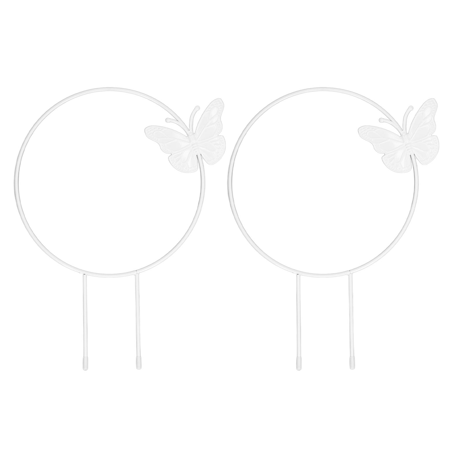Set Mit 2 Schmetterlingsrankgittern Für Den Garten, Wunderschöne Eisenrankgitter Für Dekorative Kletterpflanzen In Töpfen, Runde Blüten