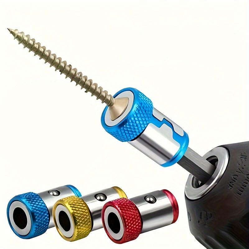 Set Mit 3 Magnetischen Bithaltern Aus Einer Legierung – Mit Starken Magneten Und Gerändelten Griffen – Schraubendreher-handwerkzeug