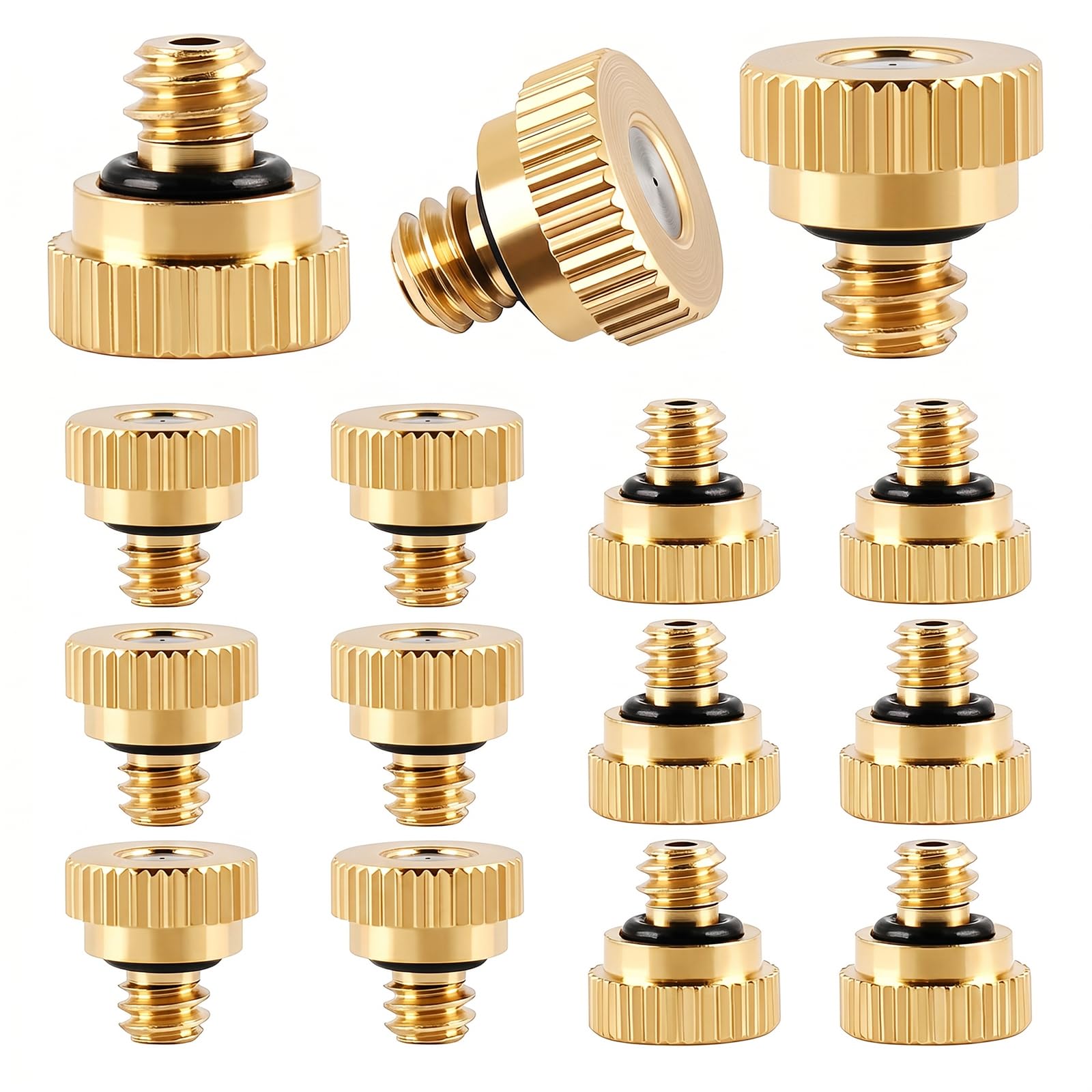 15er-pack Messing-sprühdüsen (0,2 Mm) Für Feinen Nebel Bewässerung, Kühlsysteme, Garten, Terrasse Und Patio