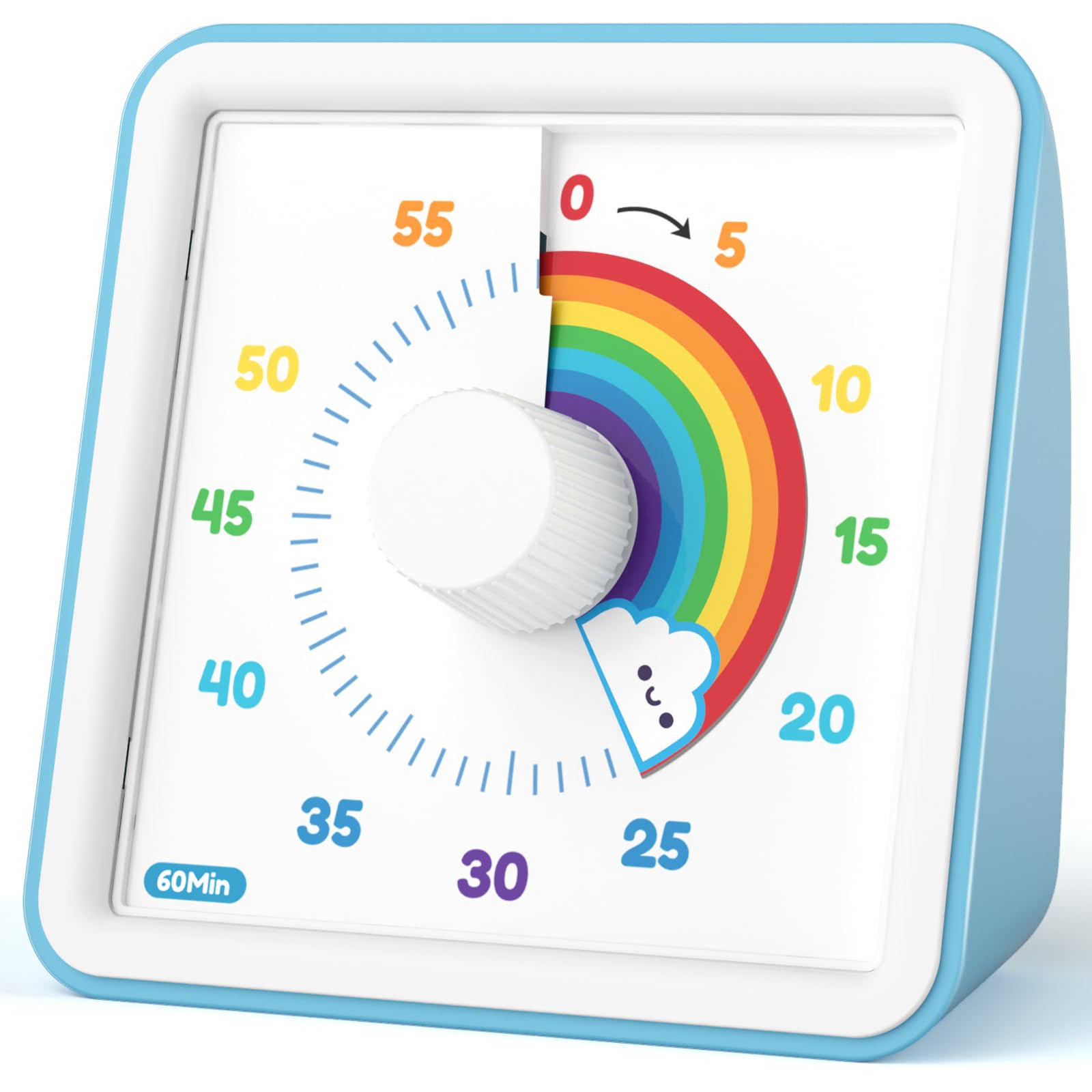 60-minuten-visualtimer, Lautloser Countdown 3-sekunden-pausefunktion, 3-stufig Einstellbare Alarmlautstärke, Magnetisches Design (batterien Nicht Enthalten)