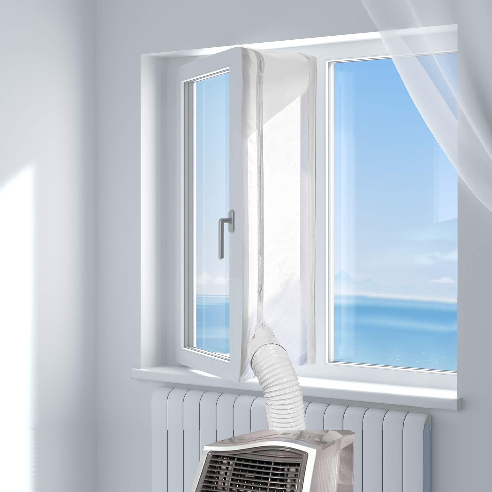 400 Cm Fensterdichtung Für Mobile Klimageräte Und Wäschetrockner – Kompatibel Mit Allen Mobilen Klimageräten, Einfache Installation