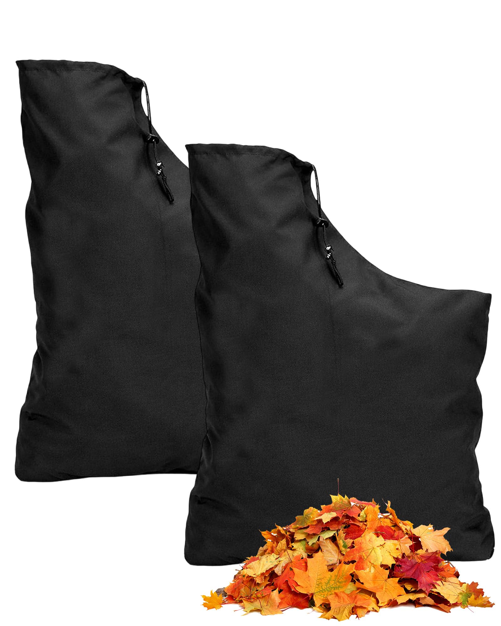 Laubfangsäcke Für Laubbläser, Universell 63×45cm, 420d Oxford-gewebe, Wasserdicht, Abrieb- Und Reißfest, Für Garten Und Rasen (schwarz)