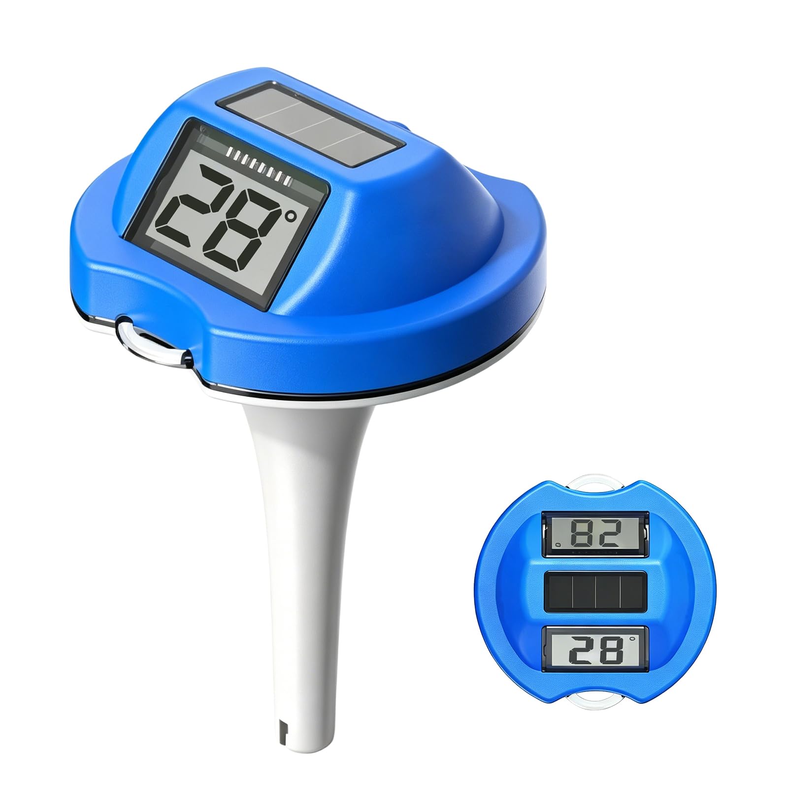 Digitales, Solarbetriebenes Poolthermometer, Solarthermometer Mit Doppelseitigem Display, Schwimmendes Thermometer Für Whirlpools, Kaltwasserbäder Und Schwimmbäder.