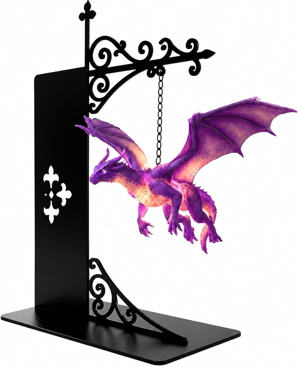 Eine Hängende Bibliothekslampe In Form Eines Drachen, Die Zur Dekoration Von Bibliotheken Verwendet Wird, Erzeugt Einen Schwebenden Effekt.