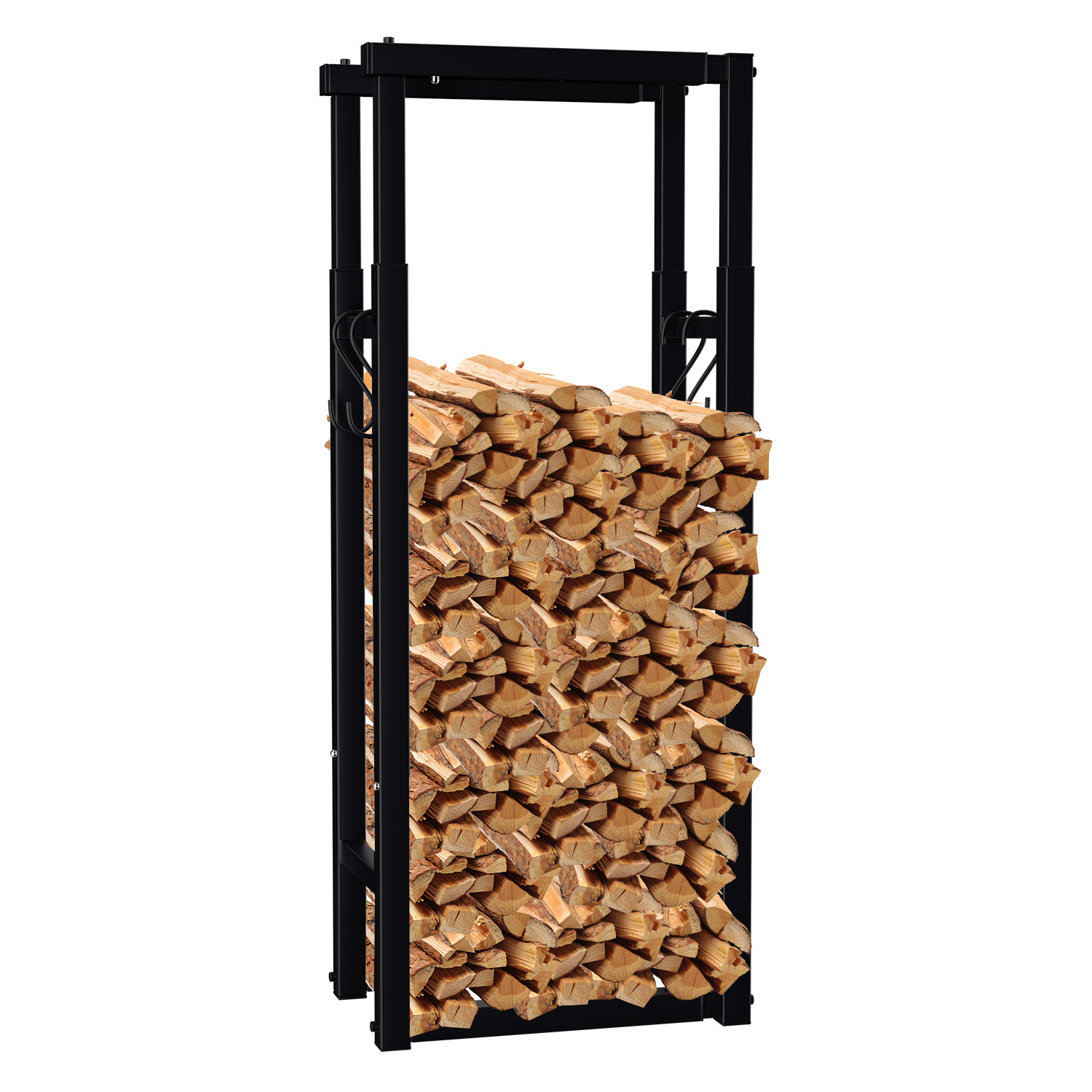 Wolketon Kaminholzregal 40-65cm Metall Brennholzlager Brennholzregal Wohnzimmer Brennholzständer