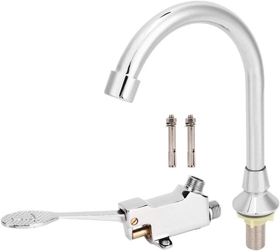Hydraulisches Fußpedal Für Bad Oder Labor Waschbeckenarmatur Set Mit 1 Zoll Pedalen Medizinzubehör