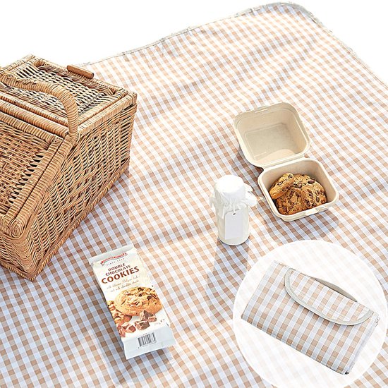 Picknickdecke Stranddecke Karierte Picknickdecke Faltbare Campingdecke Wasser Und Feuchtigkeitsbeständige Outdoor Matte Picknickdecke 200 X 150 C
