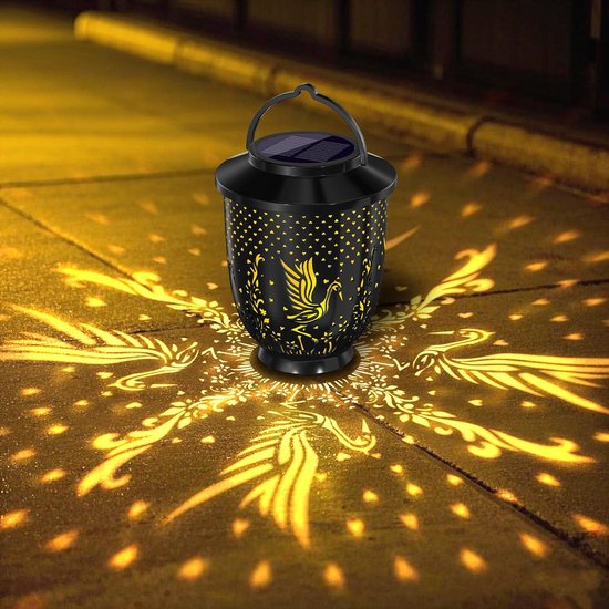 Solarbetriebene Außenlaterne Mit Flammenlicht Led Hängelampe In Form Eines Kolibris Wasserdichte Dekolaterne Für Garten, Terrasse, Hinterhof Und