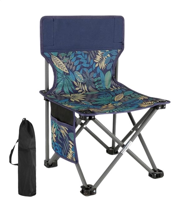 Klappbarer Campingstuhl Outdoor Stuhl Sitzgelegenheit Für Draußen Robuste Stahlkonstruktion 32 X 32 X 51 Cm Blau