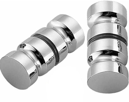 Duschtürgriff Set 2 Stück Glasschiebetürgriff (30 Mm) Rundes Türgriff Set Duschtürgriff Doppelseitig, Aluminiumlegierung Türgriff Türknauf Für Ba