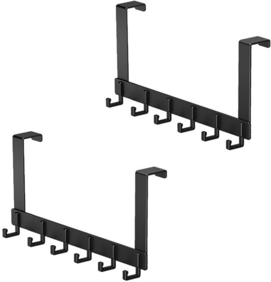 2 Stück 6 Türhaken Türgarderobe Metall Türgarderobe Türhänger Organizer Garderobe Wandgarderobe Türhaken Badezimmerhaken Türhänger Garderobe Für