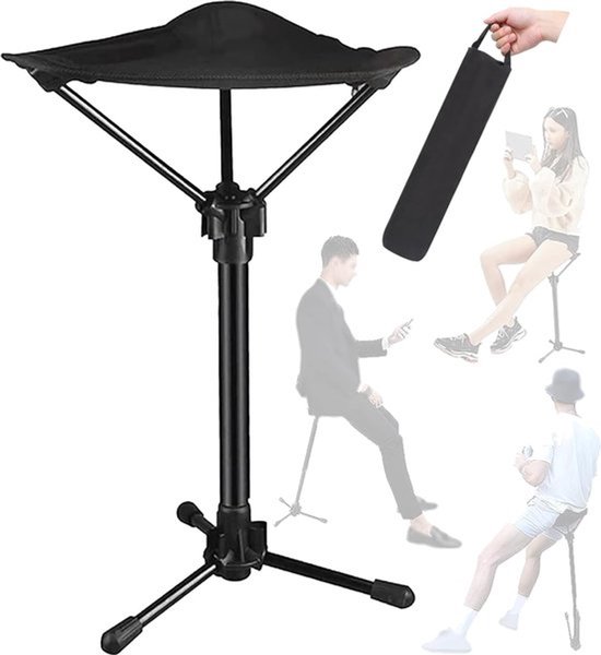 Klappstuhl Für Den Außenbereich Klappstühle Klappbarer Dreibeinhocker Tragbarer Klapphocker Für Outdoor Aktivitäten Wie Camping, Wandern, Jagen,
