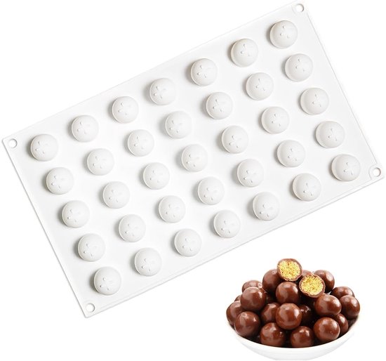 Kugelförmige Silikonformen Für Schokolade 35 Löcher Durchmesser 2 Cm Perfekt Für Die Herstellung Von Selbstgemachten Pralinen Gelee Und