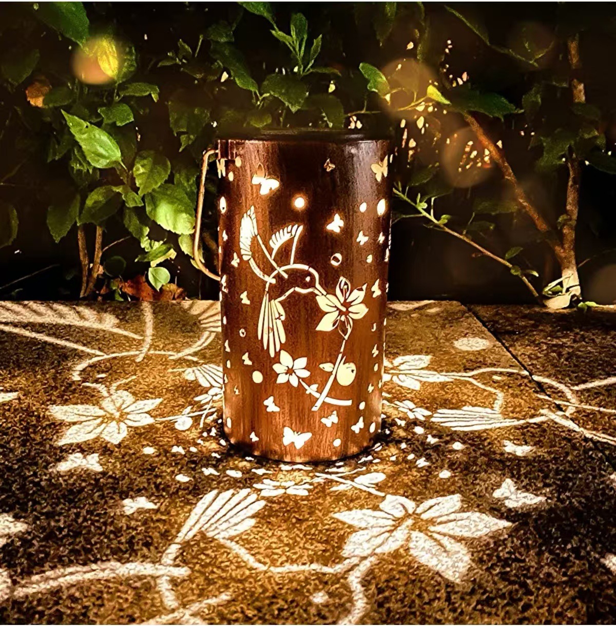 Solarlaternen – Wasserdicht – Kolibri-design – Metall – Hängend – Led – Außendekoration – Für Terrasse, Garten, Rasen Und Veranda