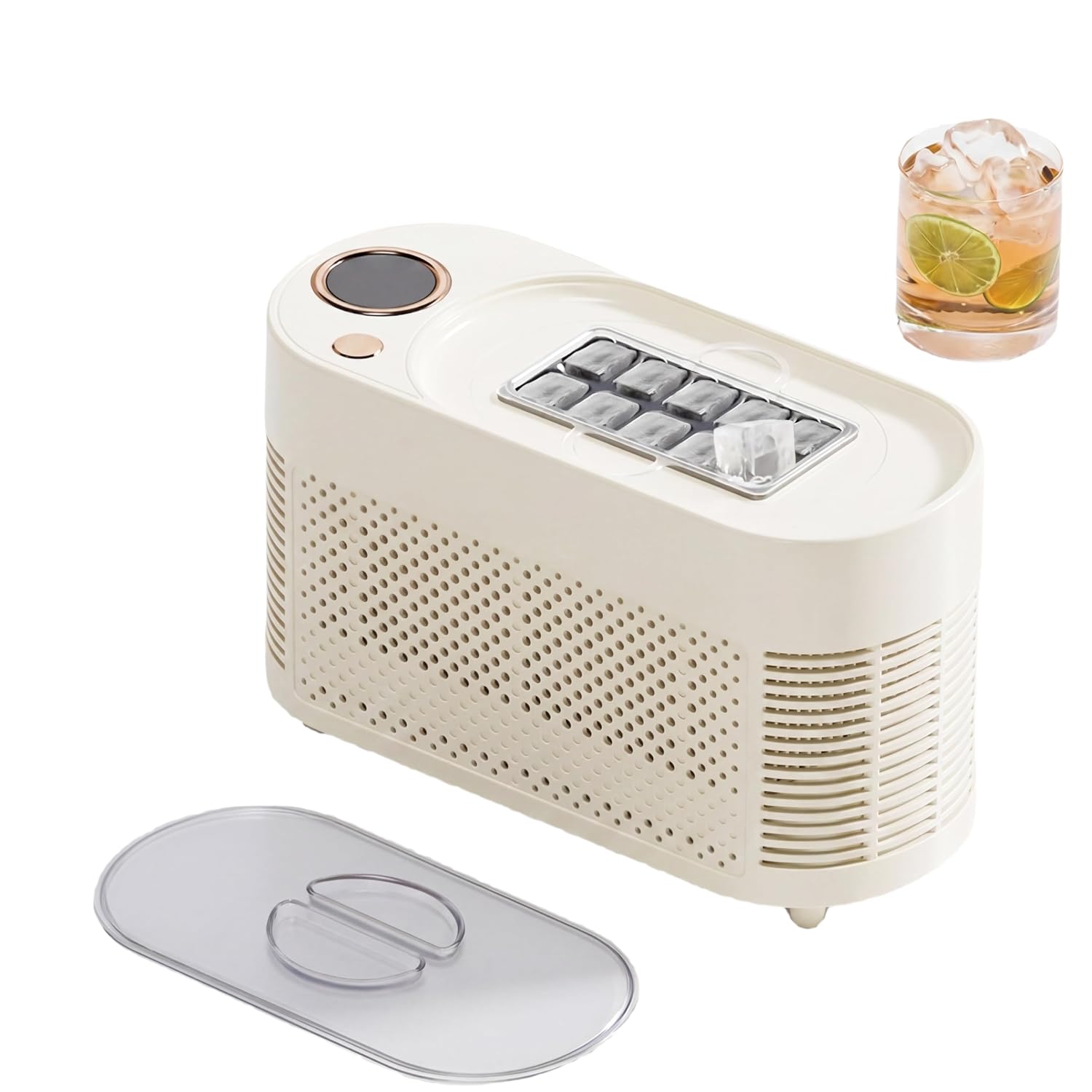 Tragbarer Eiswürfelbereiter, 12v Dc Mini-eiswürfelbereiter Fürs Auto, Produziert 10 Eiswürfel In 15-20 Minuten, Mit Zigarettenanzünderanschluss Für Unterwegs Und