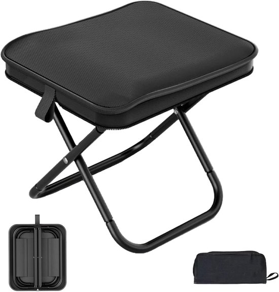 Klapphocker Angelstuhl Campinghocker Tragbar Und Leicht Mit Aufbewahrungstasche Maximale Tragkraft 120 Kg, Für Camping, Wandern, Angeln, Gartenar