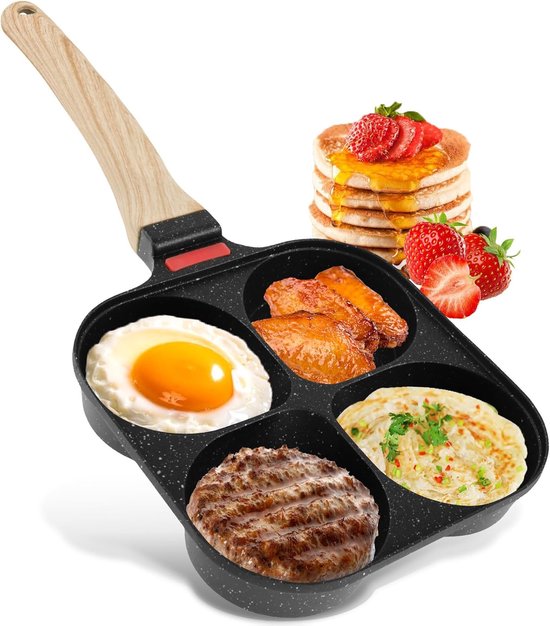 4-loch-pfannkuchenpfanne Antihaft-pfannkuchenpfanne Eierpfanne Omelettpfanne Spiegeleiform Geeignet Für Induktions Und Gasherde Frühstückspfanne