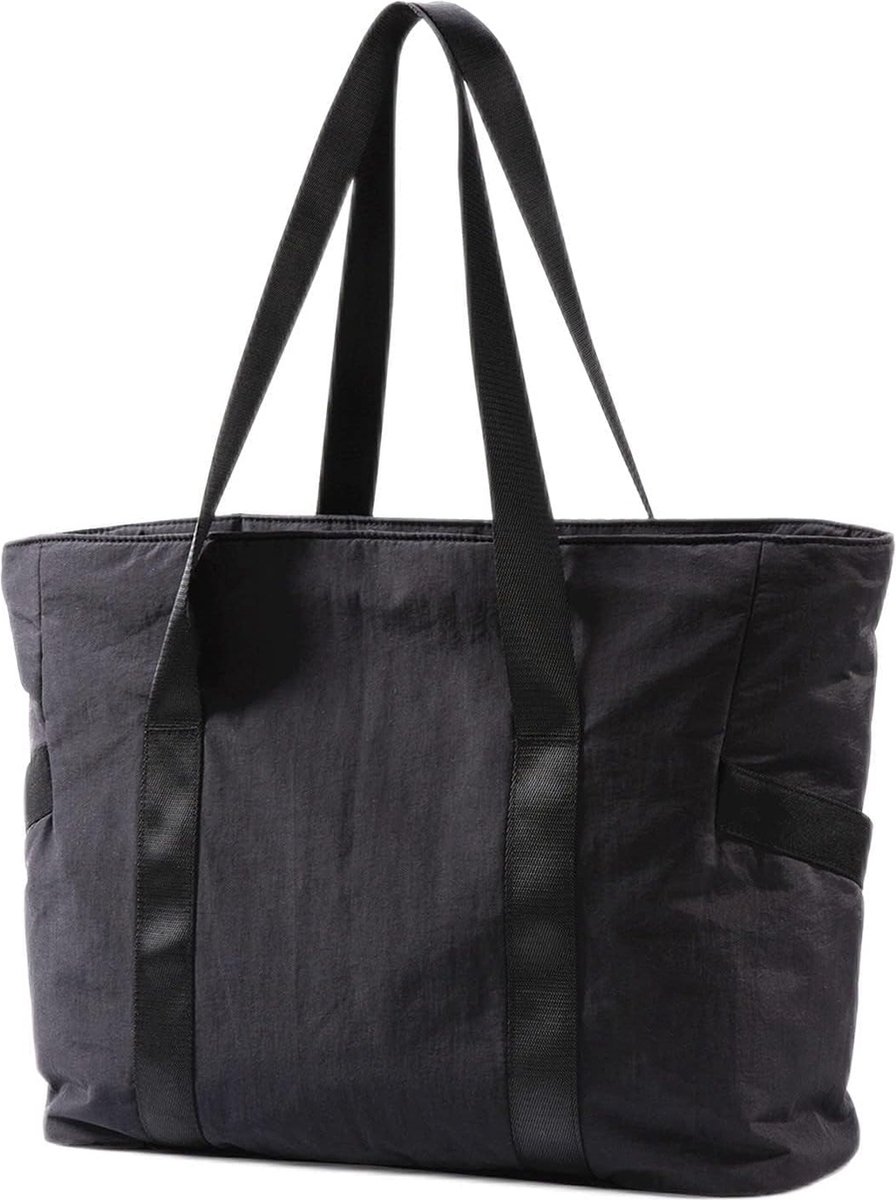 Sac Cabas Zippé Femme - Grand Bandoulière - Ordinateur/voyage/plage - Noir