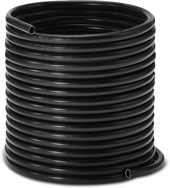 Gartenschlauch Wasserschlauch Sprinklerschlauch Robuster Gartenschlauch Zum Bewässern Des Rasens Und Reinigen Der Terrasse 20 M, 1,2 Cm, Schwarz