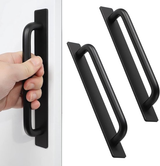 Tür Und Fenstergriffe 2 Stück Schiebegriffe 21,2 × 2,5 × 3,7 Cm Aluminiumlegierung Selbstklebend Für Schränke, Türen, Fenster Und Schubladen Schw