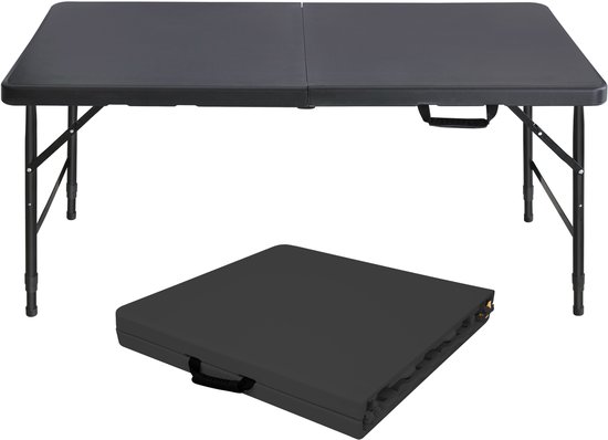 Campingtisch Klapptisch Tisch Klappbarer Outdoor Tisch Tragbarer Klapptisch Höhenverstellbar Tragkraft 135 Kg 125 X 61 X 74 Cm Für Camping, Pickn