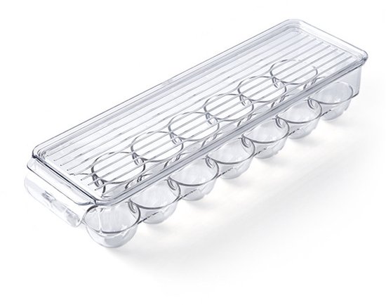 Transparenter Eierbehälter Mit Deckel Für 14 Eier – Transparente Aufbewahrungsbox Für Den Kühlschrank, Bpa-frei, Mit Griffen