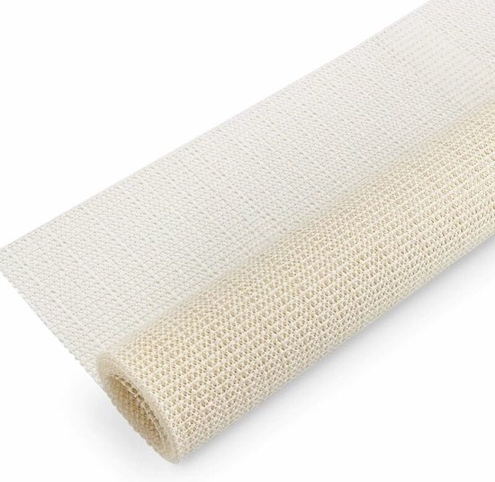Rutschfeste Matte 100 X 160 Cm Rutschfeste Unterlage Rutschfestes Netz Pvc Weiß Netzgewebe Leicht Zu Waschen Und Zuschneidbar Für Teppiche, Fußma