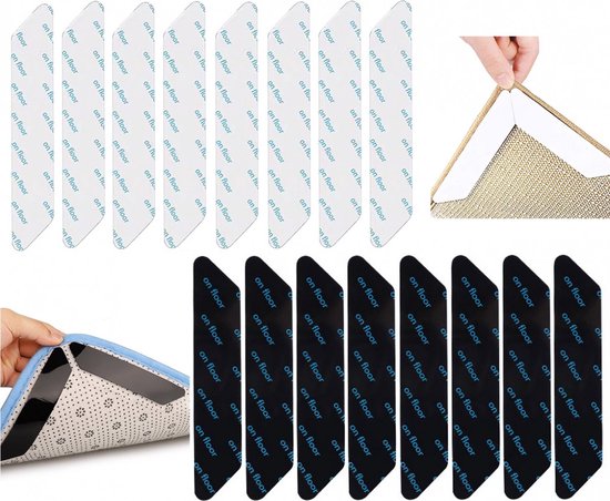16 Stück Selbstklebendes Doppelseitiges Klebeband 18 Cm Anti Roll Teppich Teppichklebeband Fußmattenklebeband Rutschfest Antirutsch Pads Für Unte