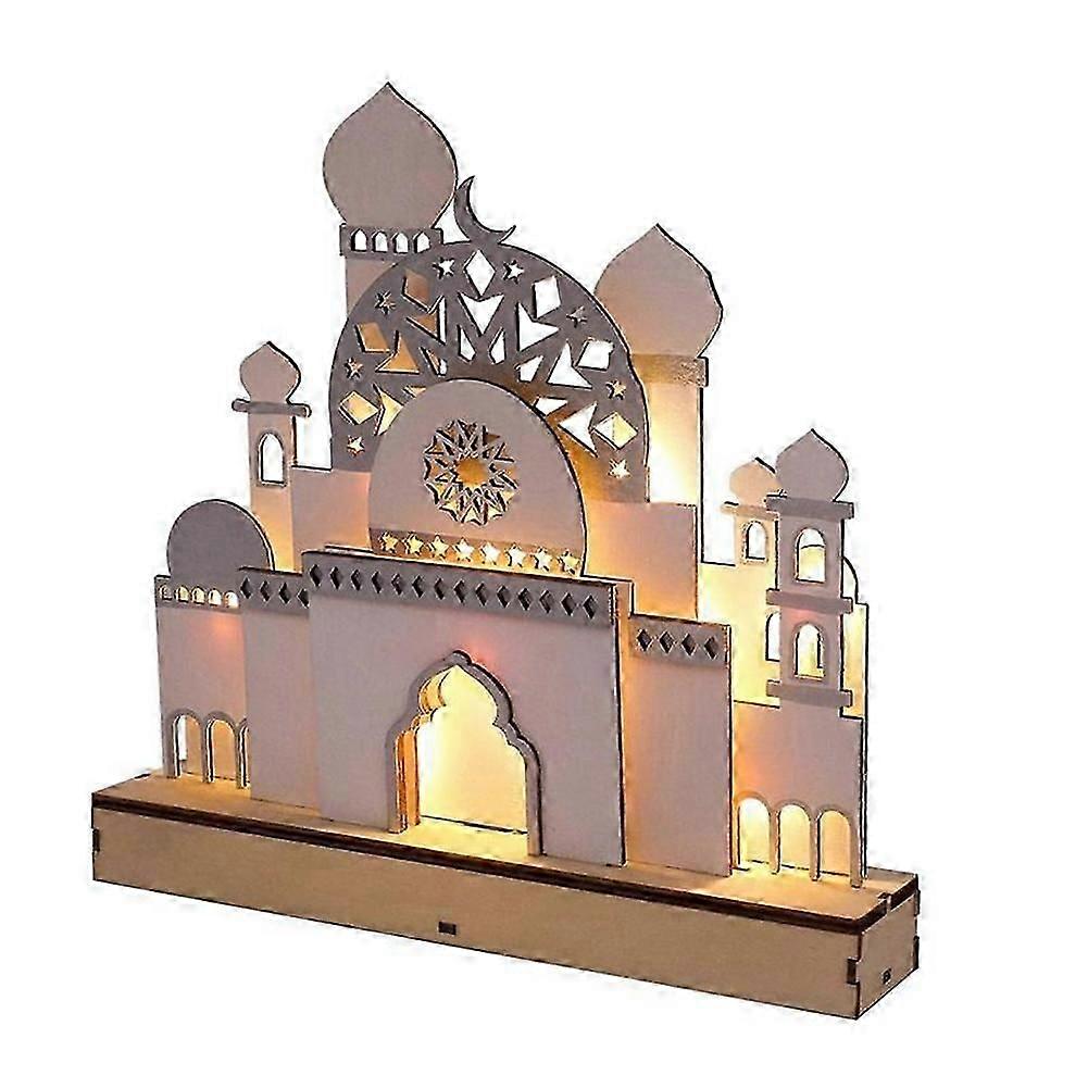 C Holz-led-nachtlicht Eid Mubarak, Muslimische Ramadan-dekoration Für Zuhause, Islamische Muslimische Partydekoration, Partyzubehör