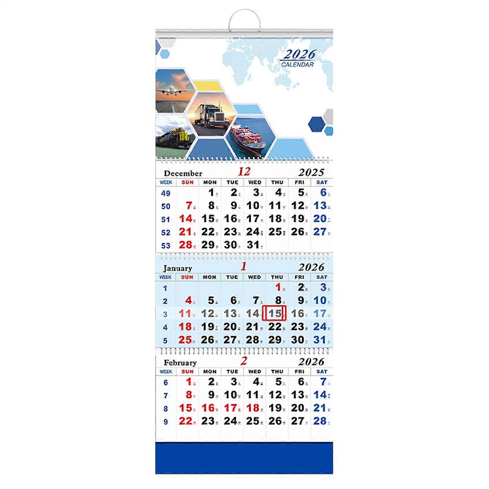 Kalender Für 2026, 3-monats-terminplaner, Wandkalender