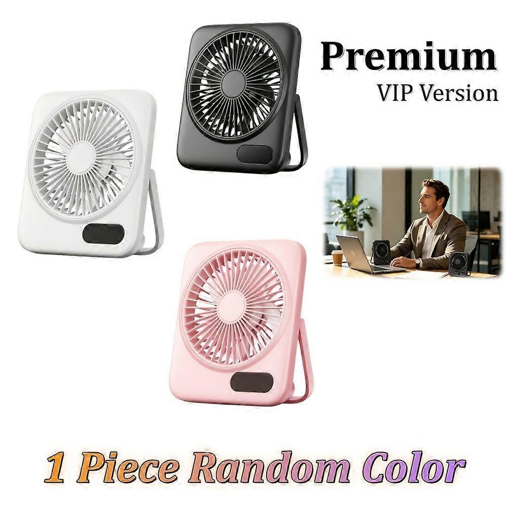 Mini-usb-tischventilator Mit Handyhalterung, Tragbarer 2-in-1-ventilator, 180° Verstellbare Digitalanzeige, Leiser, Starker Luftstrom Für Schlafzimmer, Büro, Reisen Und Schlafen