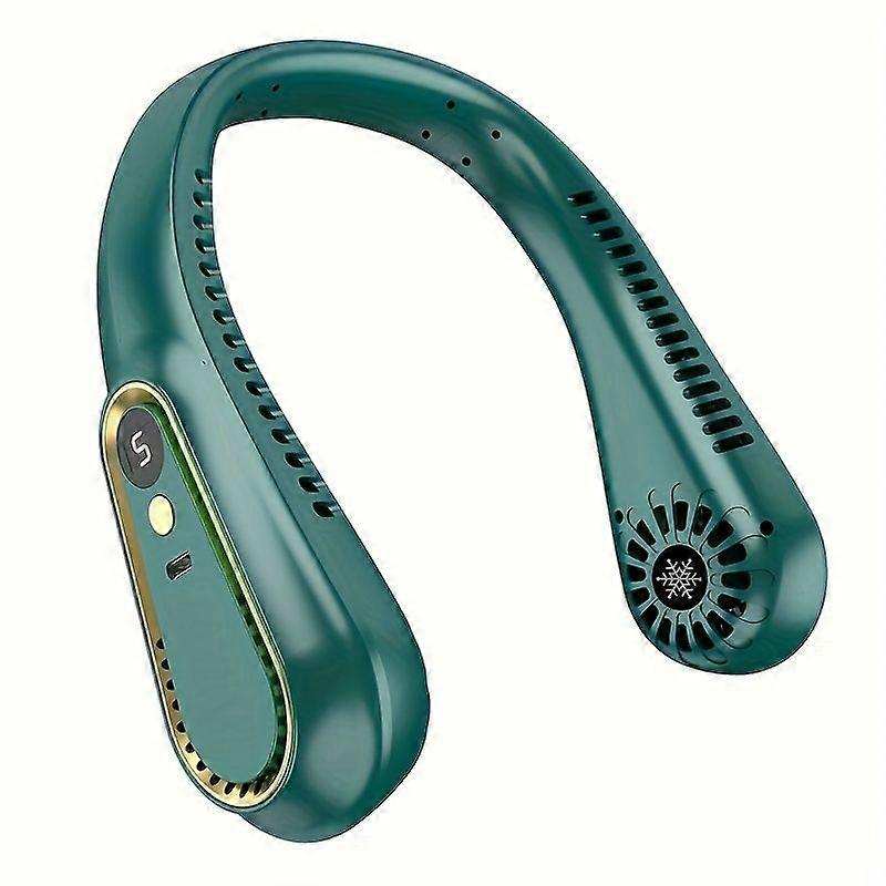 Rotorblattloser Nackenventilator, Tragbarer, Wiederaufladbarer Kühler Mit 5 Geschwindigkeitsstufen Und Digitalanzeige, Für Outdoor-sportarten