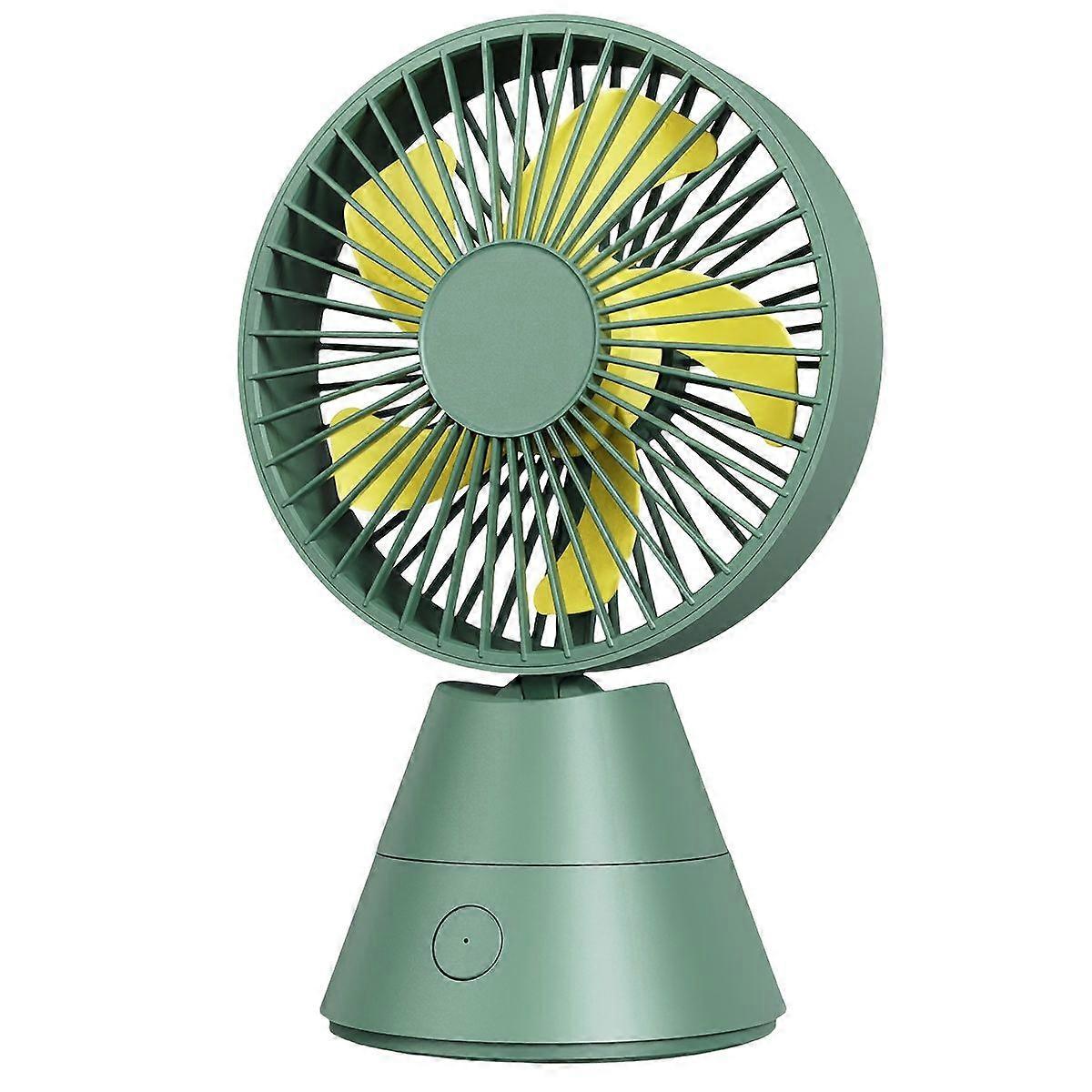 Tischventilator Mit Automatischer Schwenkfunktion, 1800-mah-akku, Tragbarer Usb-ventilator Für Zuhause, Büro, Studentenwohnheim, Reisen Und Camping